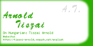 arnold tiszai business card